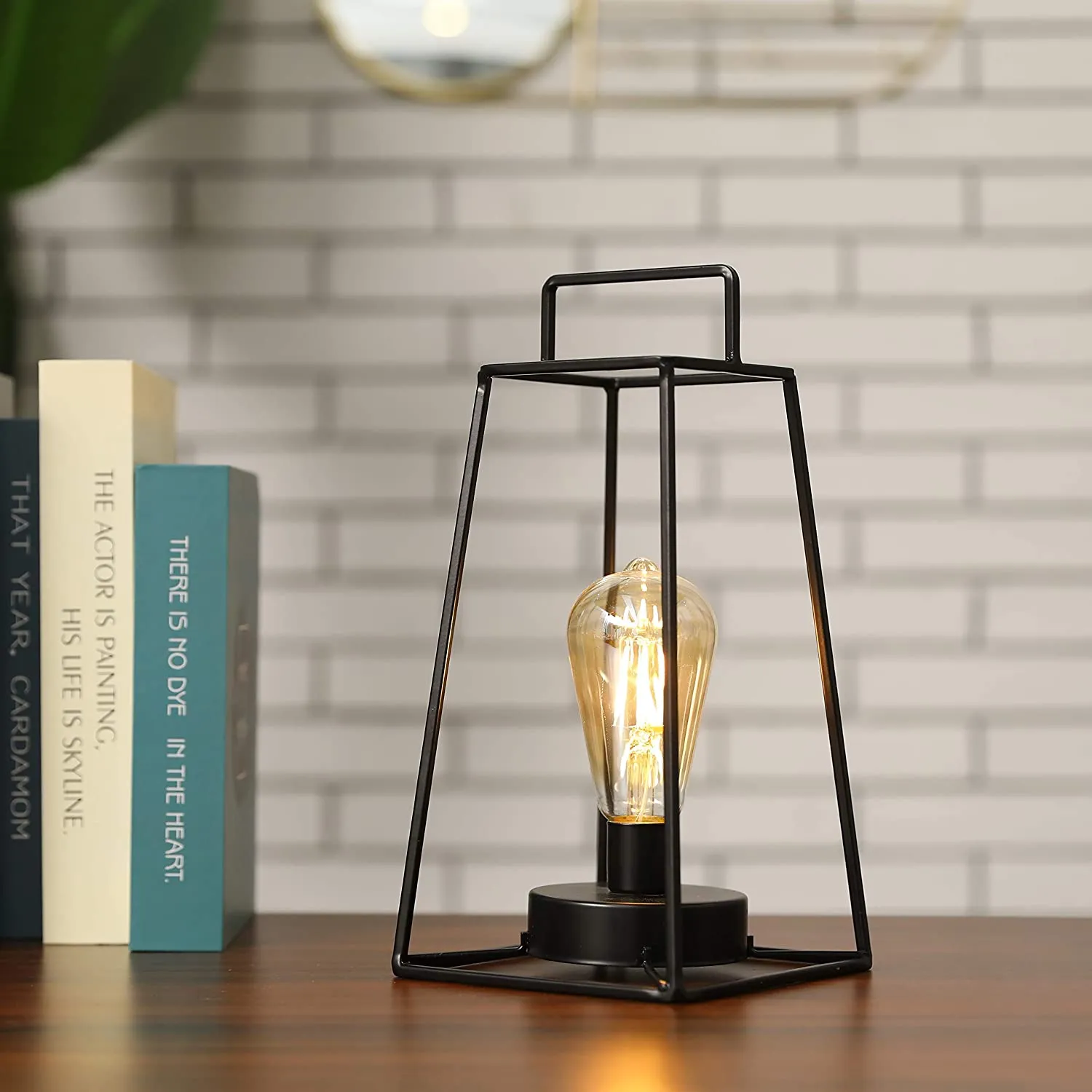 12''H Retro Style Geometric Table Lamp