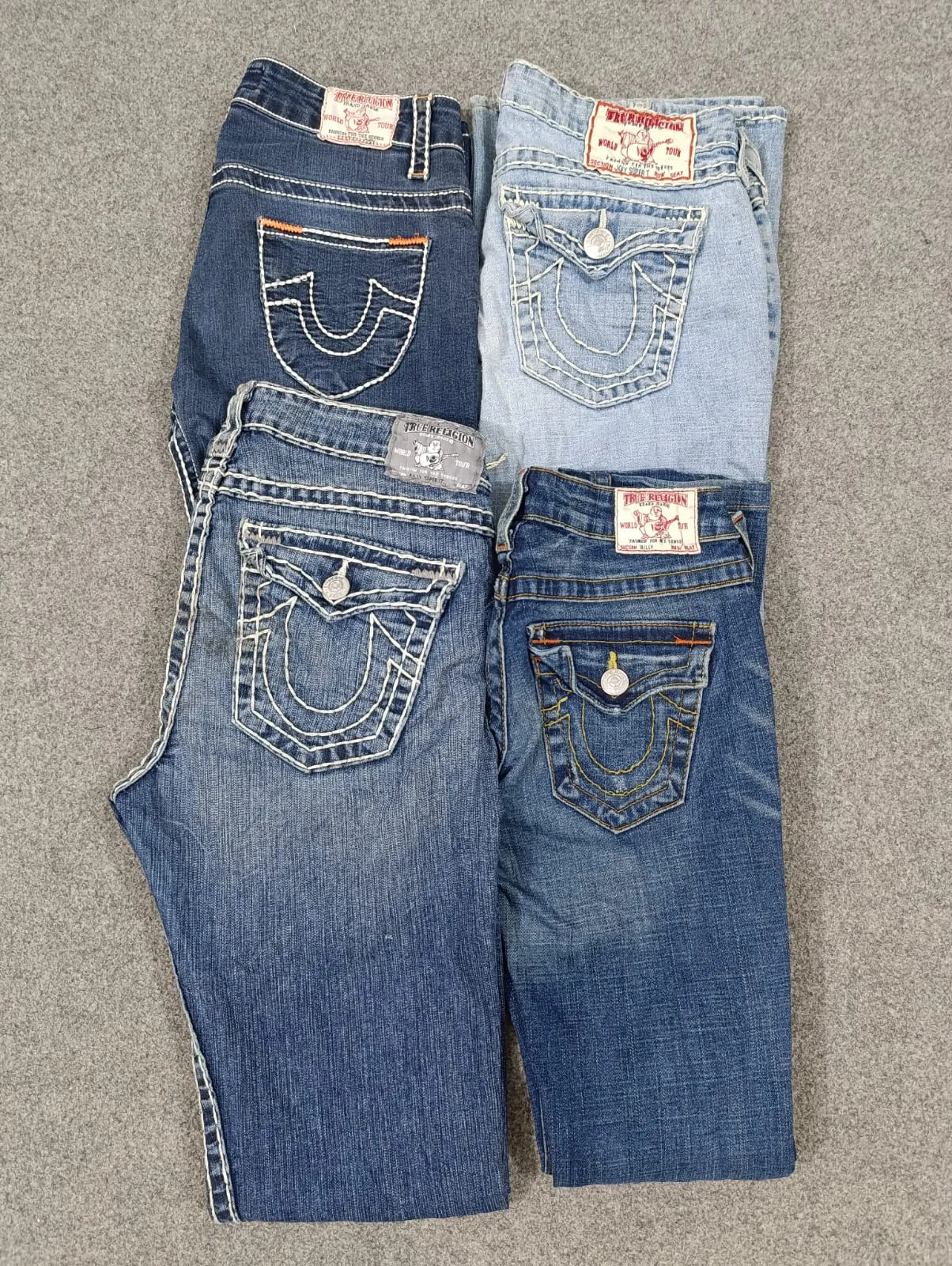 #191 Ladies Y2K True Religion Flared and Straight Jeans -10