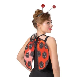 Adults Ladybird Wings Head Boppers Set Red Black Fancy Dress