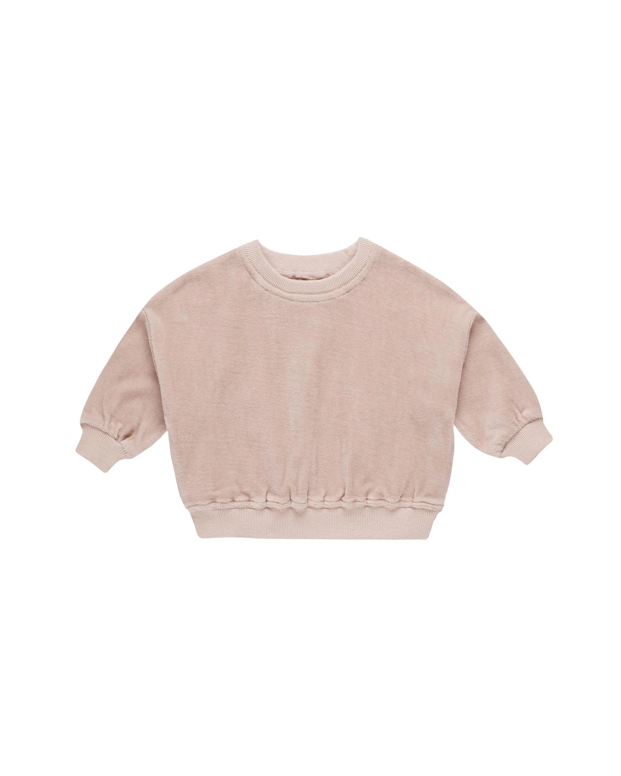 Baby Girl Sets | 2PCS: Blush Velour Sweatshirt and Pants Set | Quincy Mae