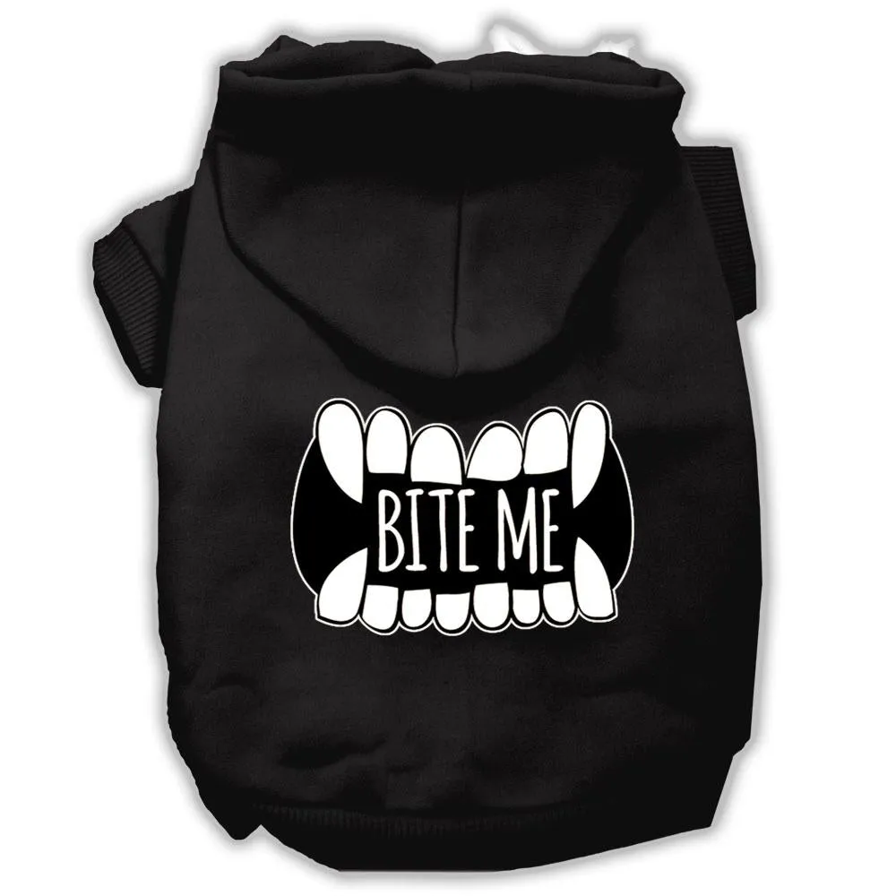 Bite Me Screenprint Dog Hoodie Black Xxxl(20)