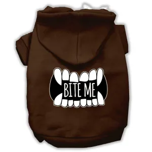 Bite Me Screenprint Dog Hoodie Brown S (10)