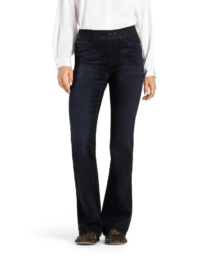 Cambio Philia Flare Pull On Denim Jeans