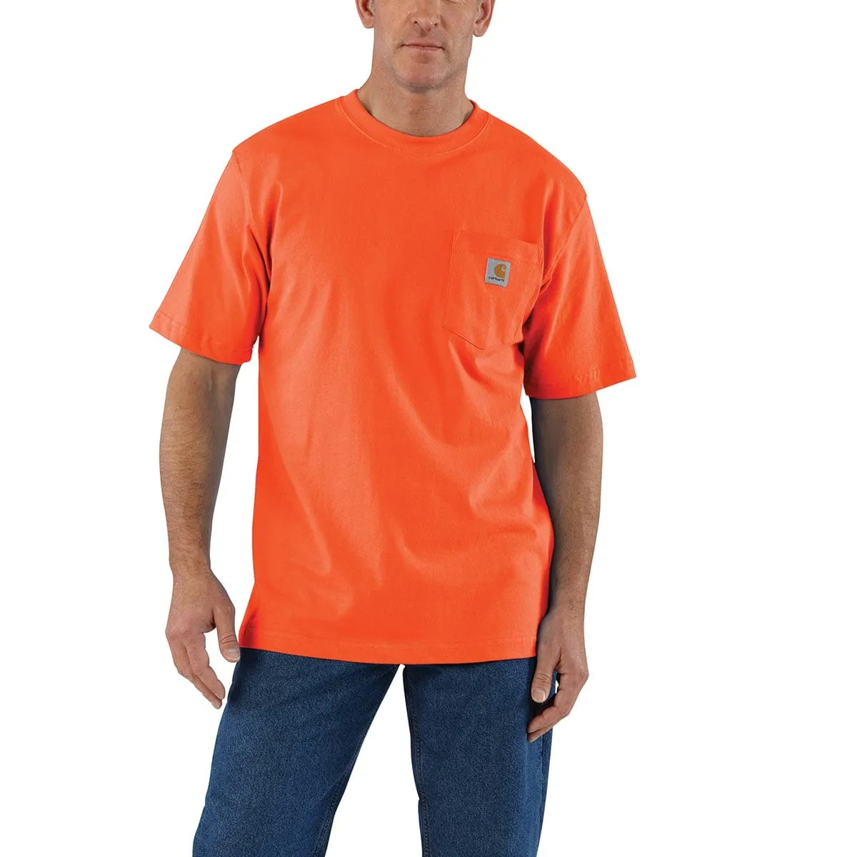 Carhartt K87 Enhanced Visibility Loose Fit Heavyweight Hi-Vis Pocket T-Shirt