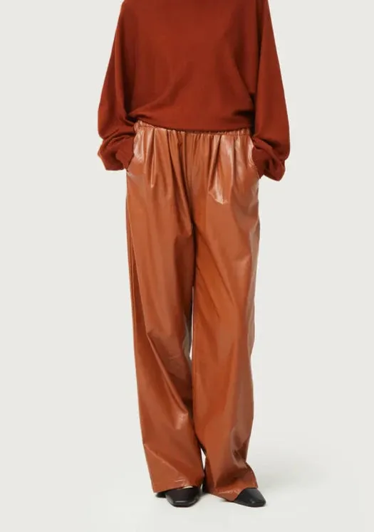 Carmen Faux Leather Pants in Copper