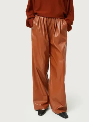 Carmen Faux Leather Pants in Copper