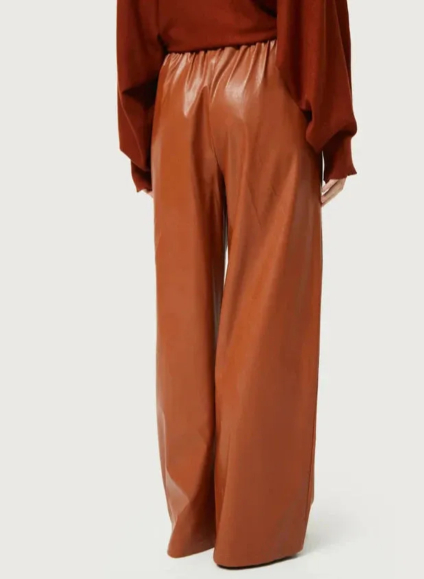 Carmen Faux Leather Pants in Copper