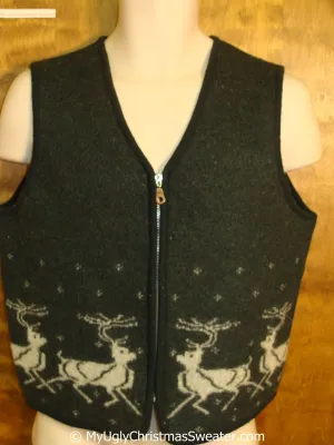 Cheap Vintage Reindeer Christmas Sweater Vest