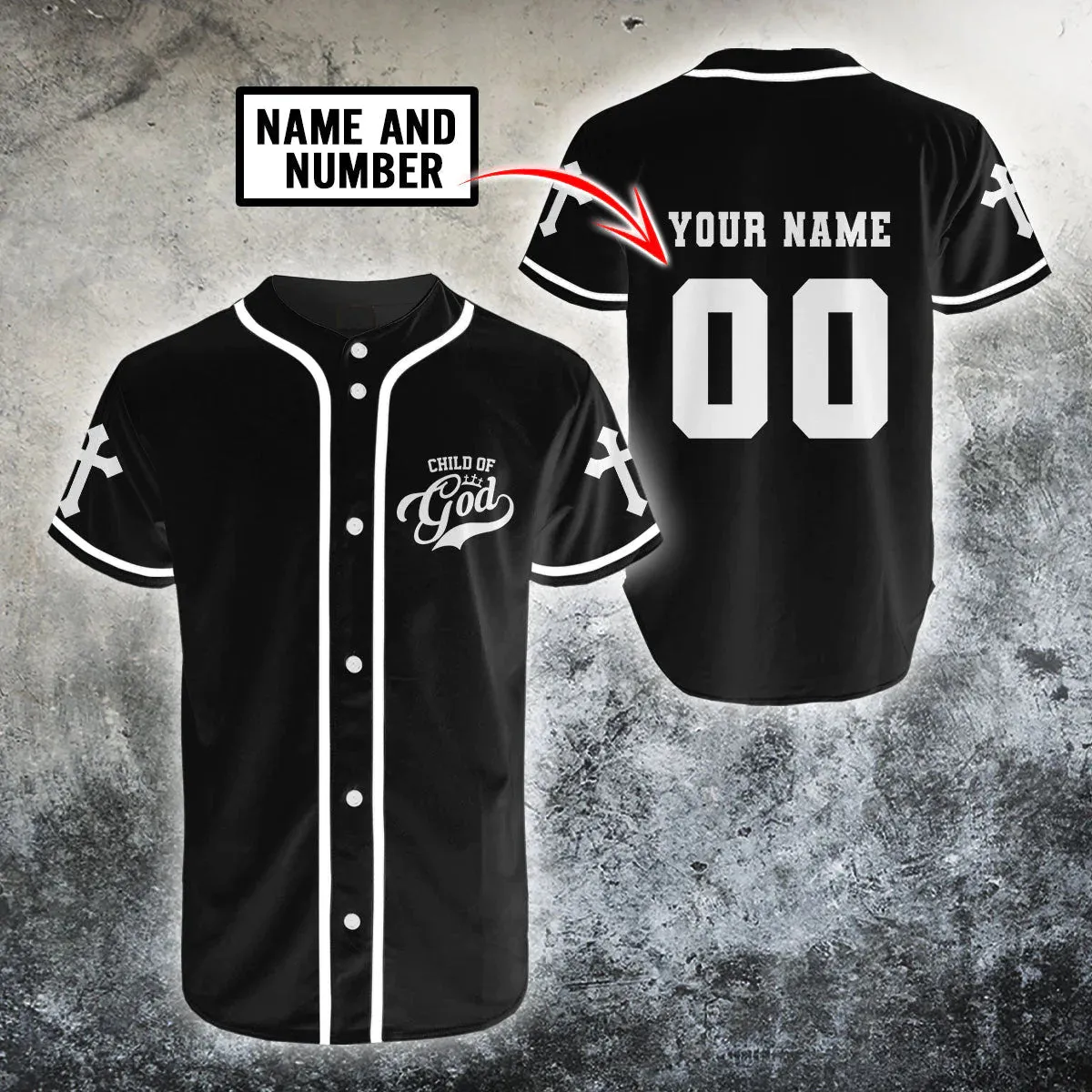 Cross Baseball Jersey - Man Of God Custom Printed 3D Baseball Jersey Shirt For Men Women