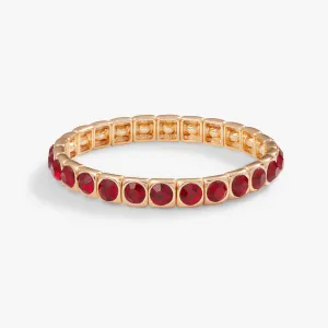 Crystal Stretch Bracelet, Ruby