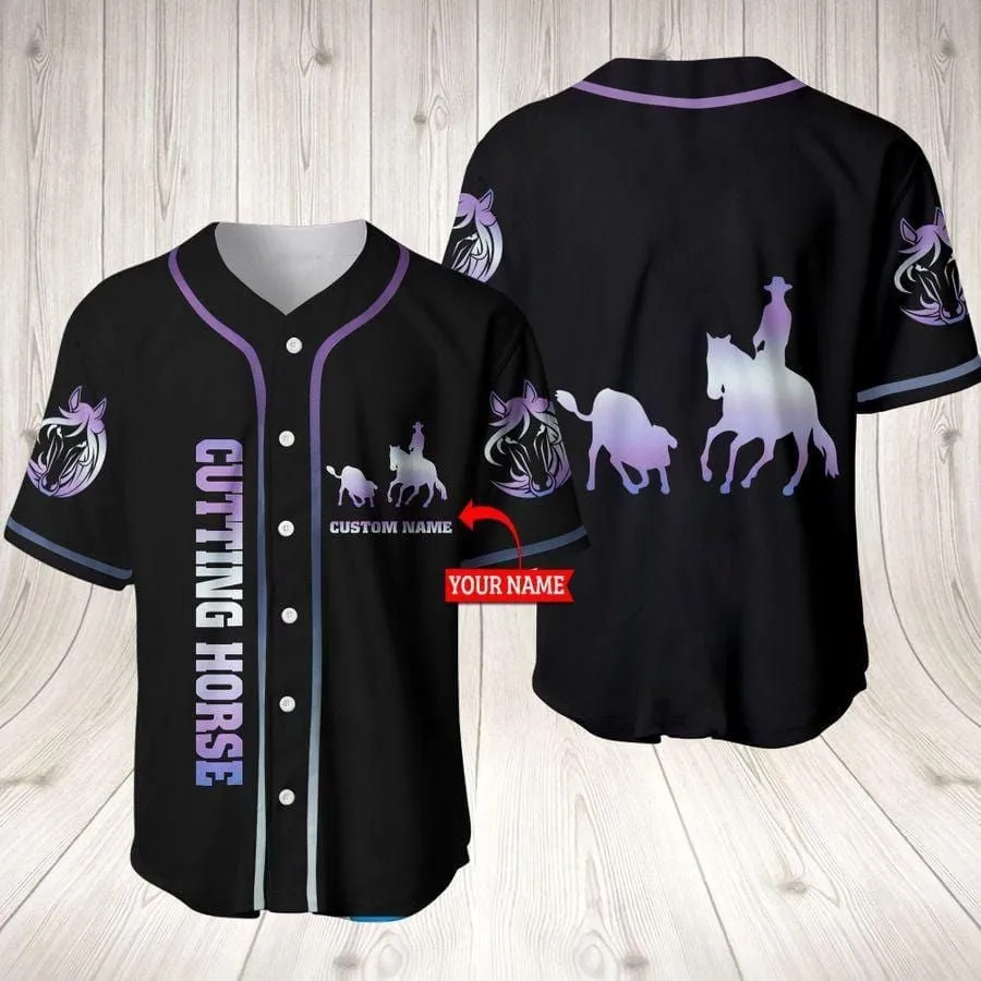 Cutting Horse Grey Important Choice Personalized Baseball Jersey