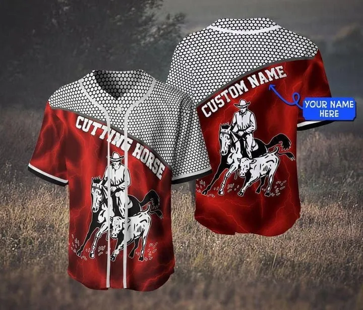 Cutting Horse Grey Important Choice Personalized Baseball Jersey