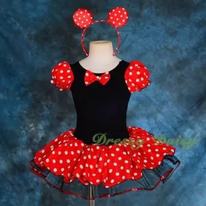 FC028 Minnie Mouse Dance Costume Fancy Dresses Headband Party Birthday Girl Size 12 Months - 7