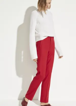 Flannel Tailored Pant in Crimson