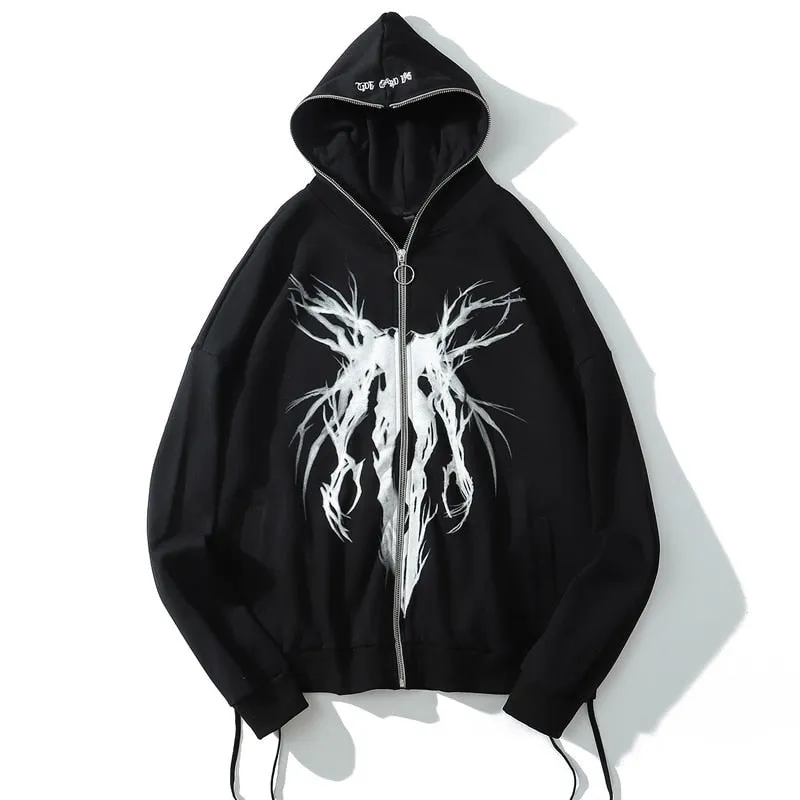 Full Face Zip Up Hoodie