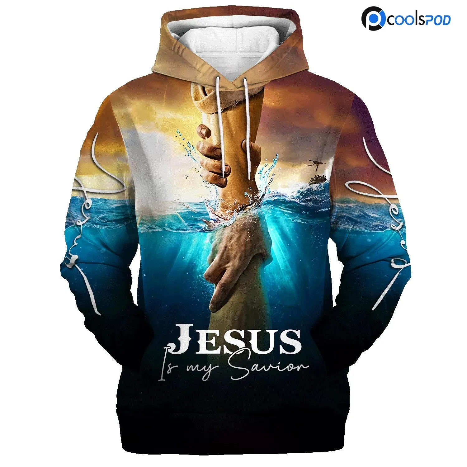 Jesus Is My Savior Hoodie 3D All Over Print, Take My Hand Jesus Hoodie, Religious Hoodie