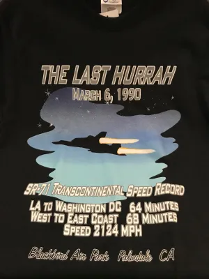 Last SR-71 Flight - 4 Speed Records Adult T-Shirt