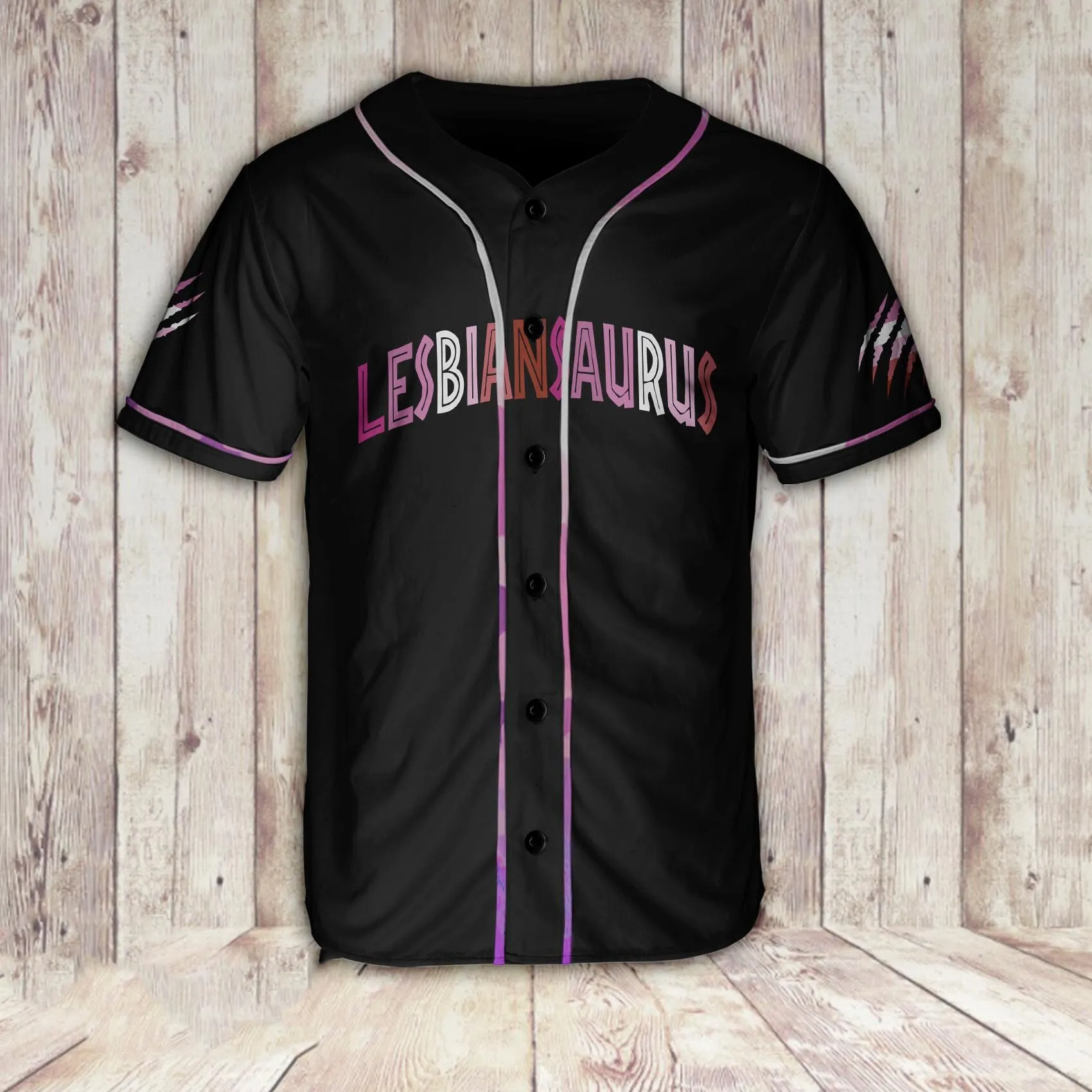 LGBT Pride Lesbiansaurus Baseball Shirt, Idea Gift Shirt for LGBT