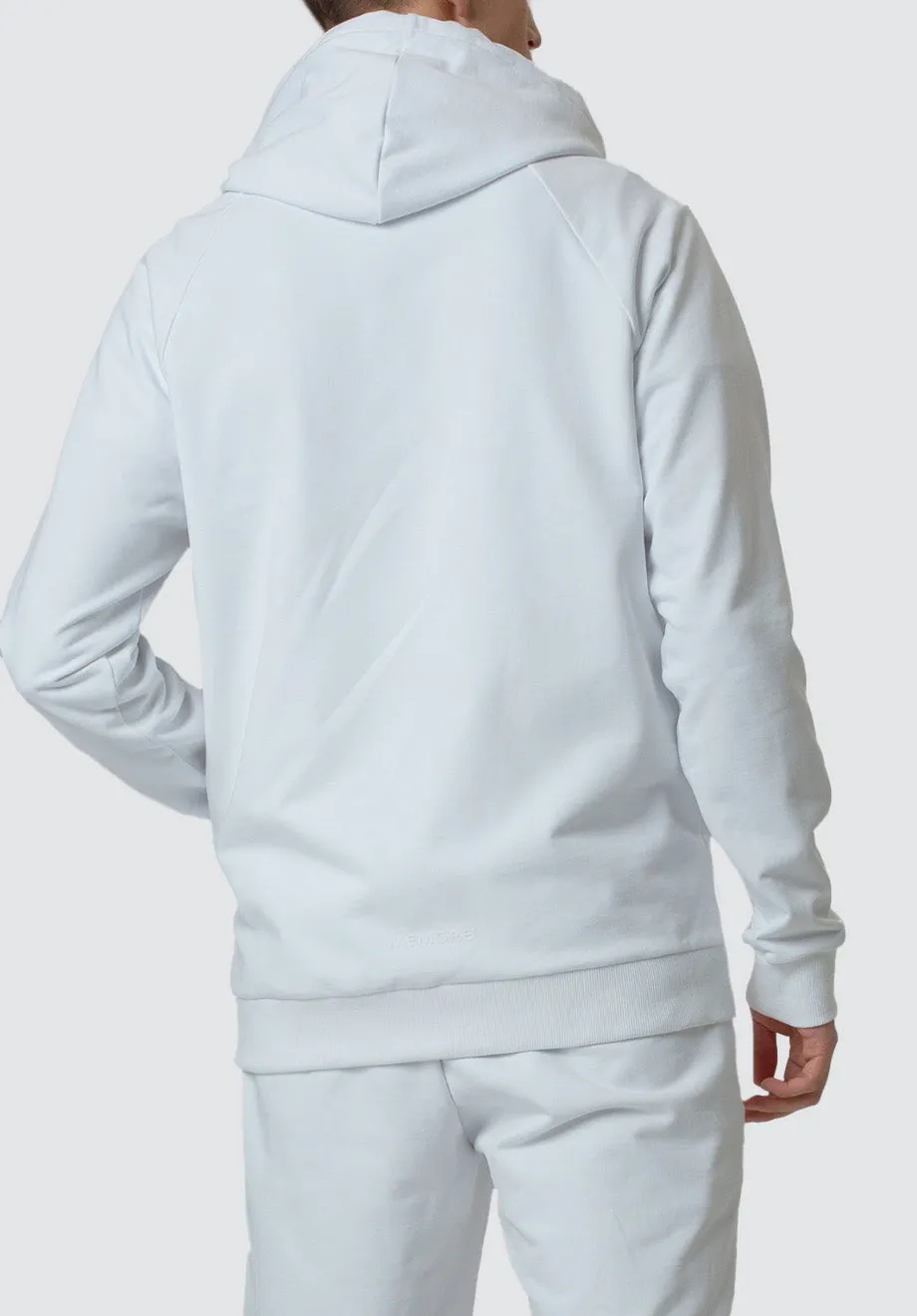 Men's Zipped Hoodie Memore | White