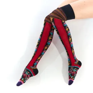 Mexico Floral Over the Knee Socks for Her