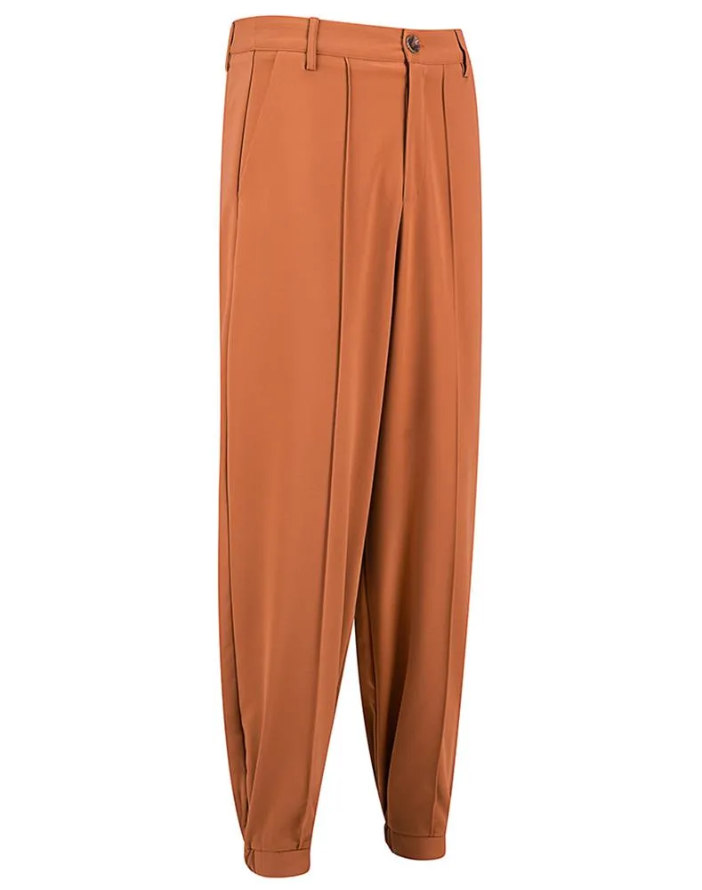 Pintuck Straight Leg Pants