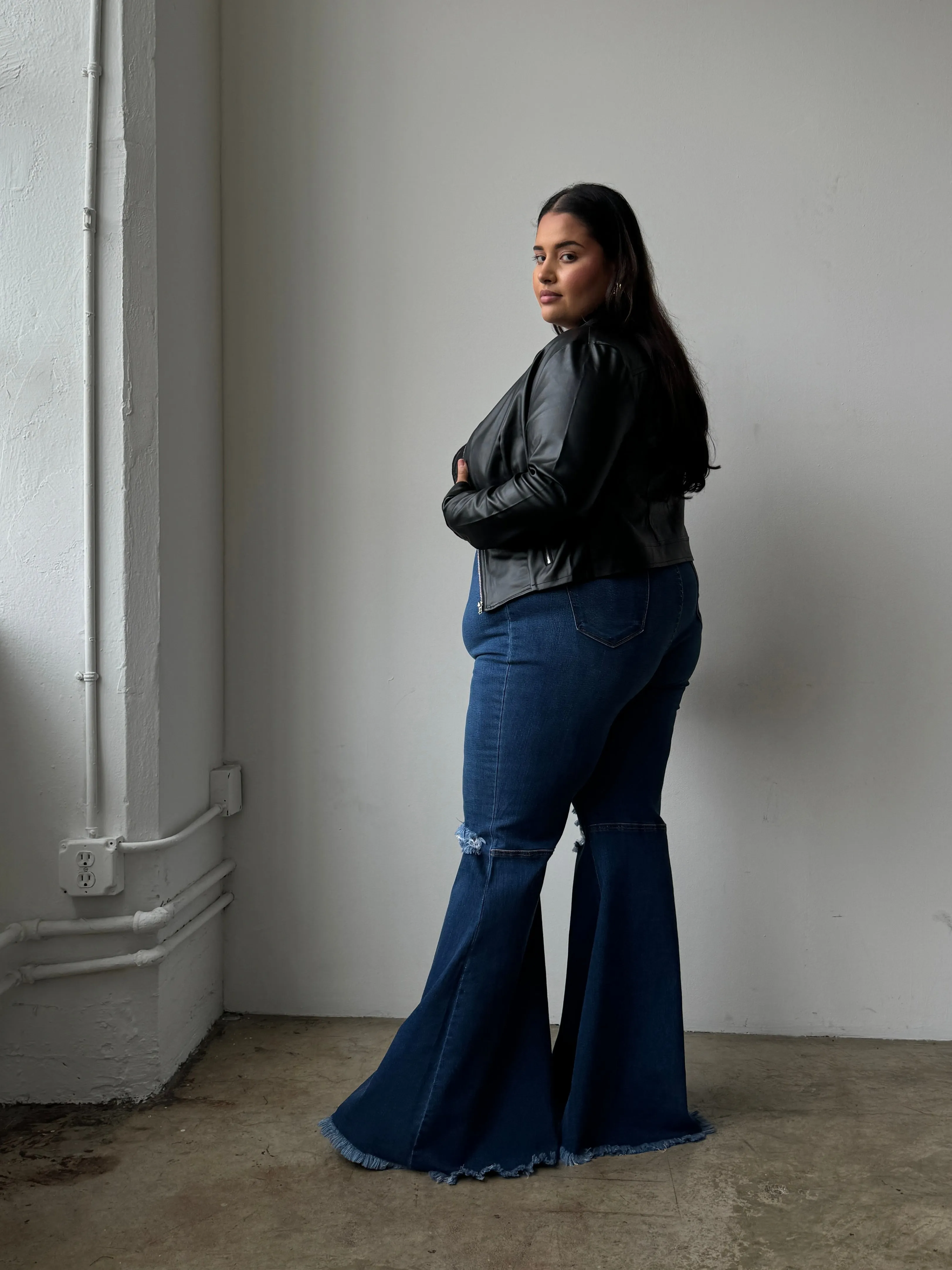 Plus Size Super Flared Jeans