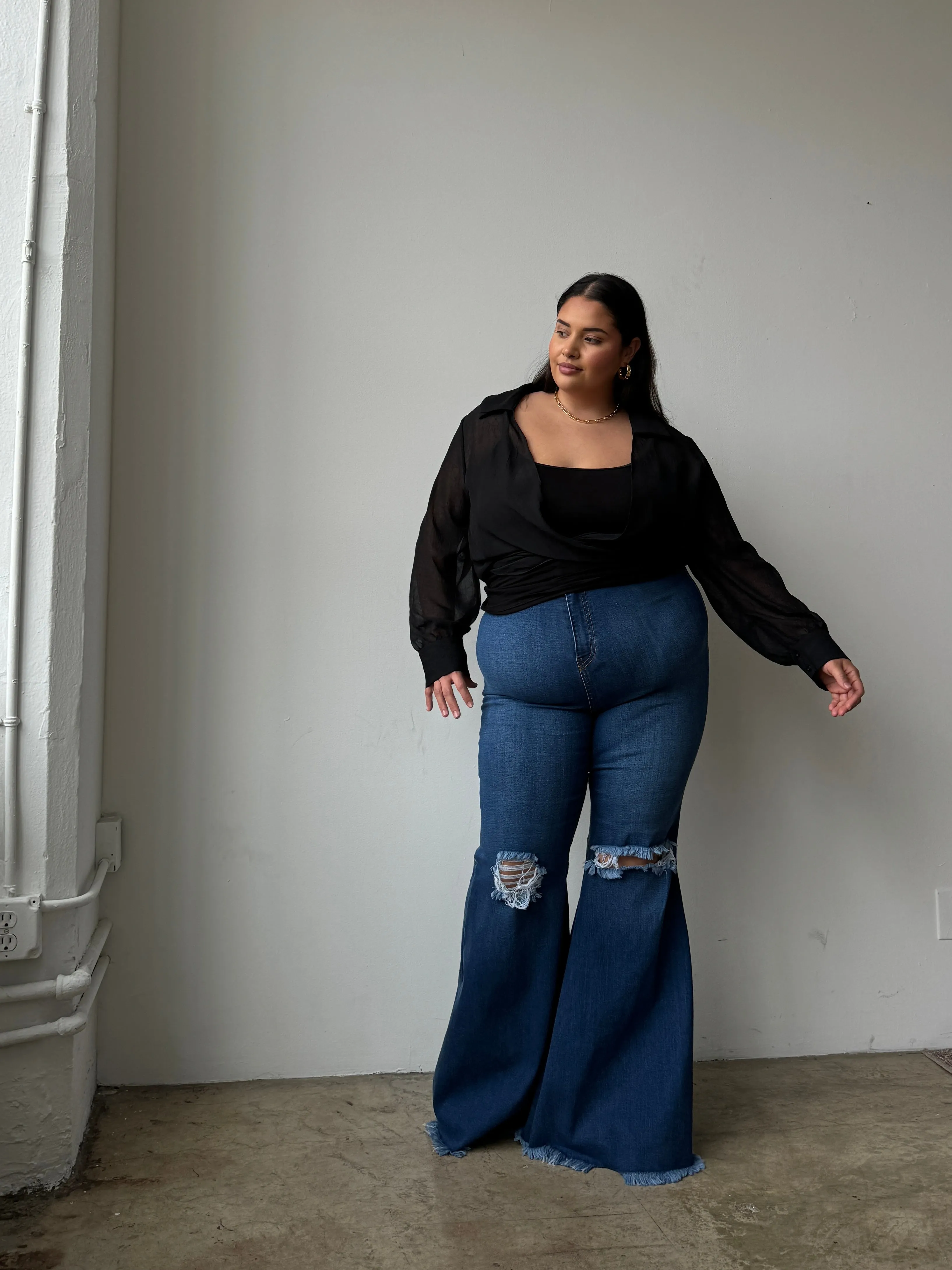 Plus Size Super Flared Jeans