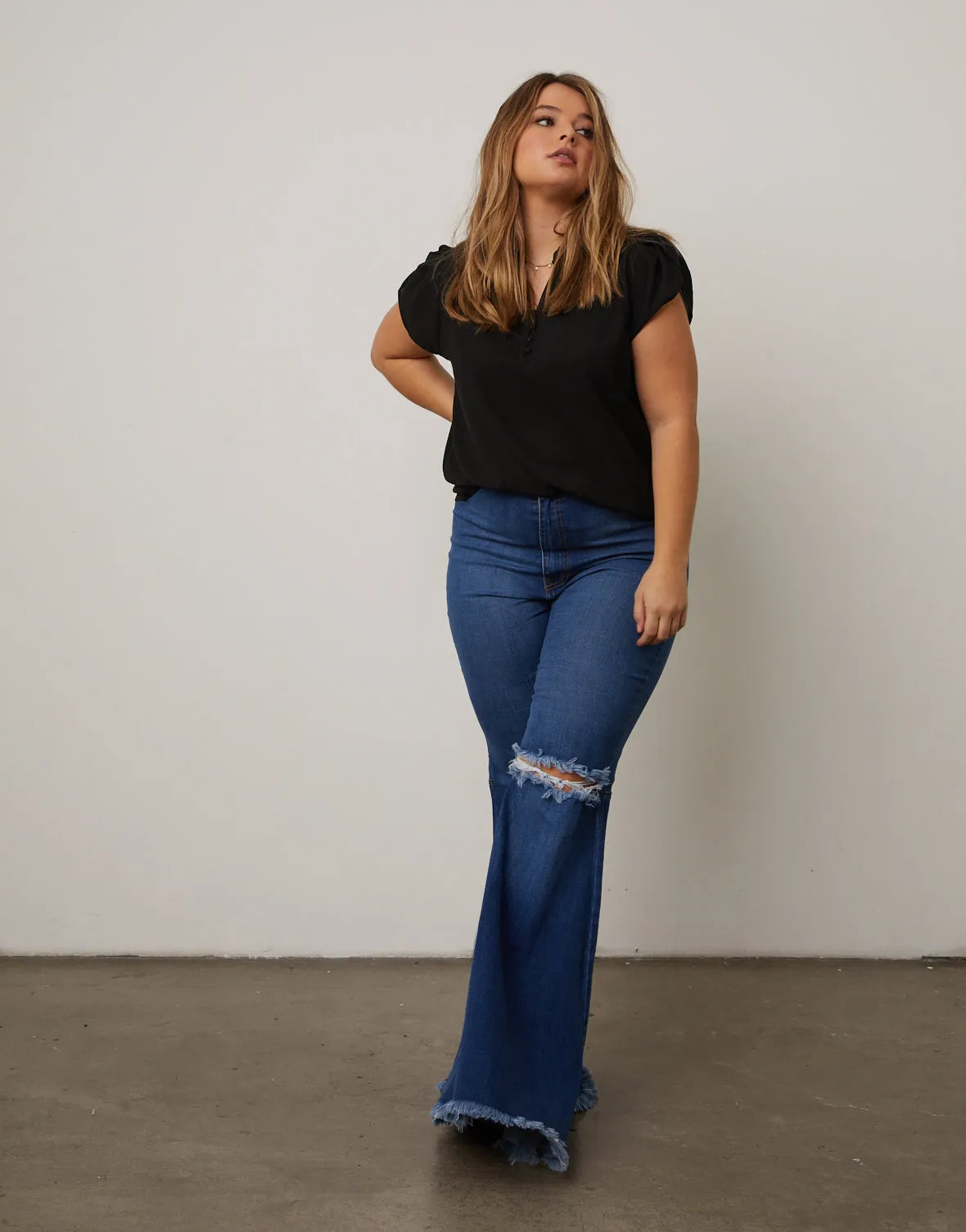 Plus Size Super Flared Jeans