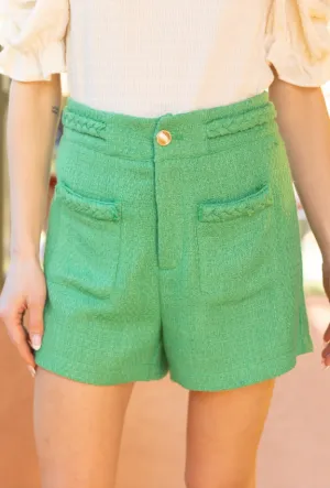 Rose Braided Waist Tweed Shorts - Final Sale 50% off in cart