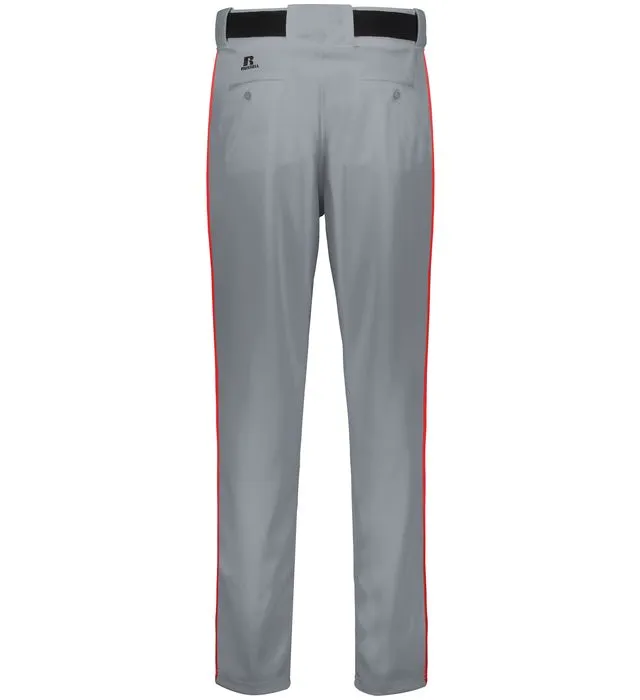 Russell Baseball Grey with True Red Diamond Series 2.0 Piped Adult Baseball Pants