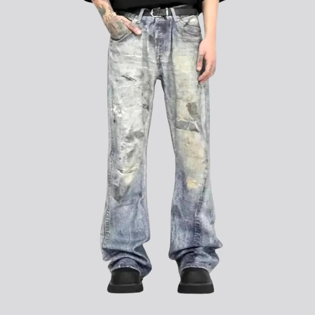 Stylish flared men's jeans