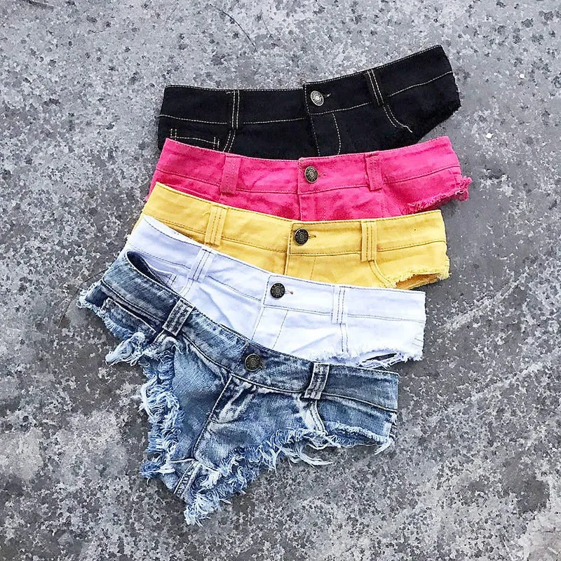 Trendy Mini Ripped Low Waist Shorts