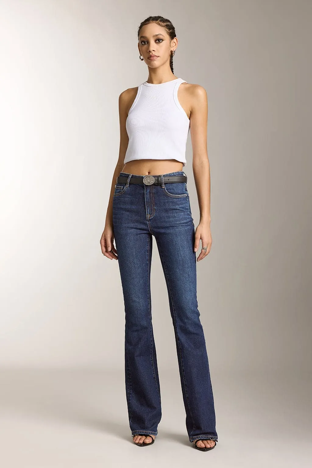 Vintage High Waist Flared Jeans