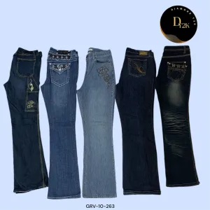 Vintage Y2K Flare Jeans - Statement Style (GRV-10-263)