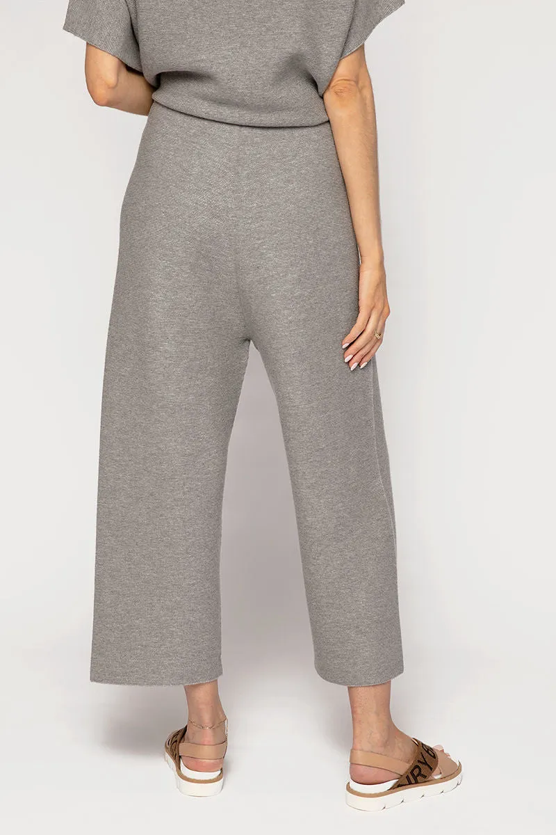 Wide Leg Track Pants in Grey