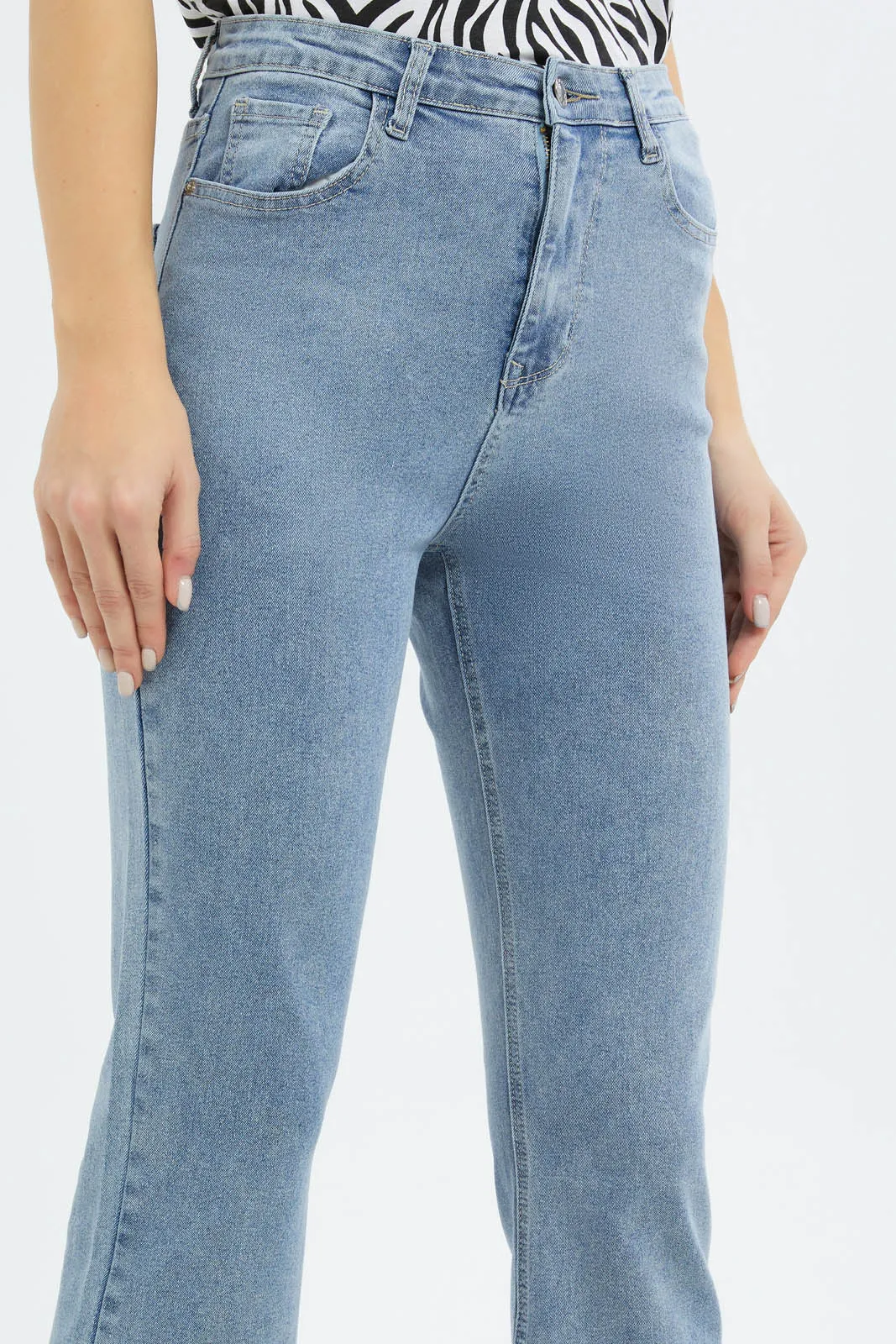 Women Blue Flared Jeans