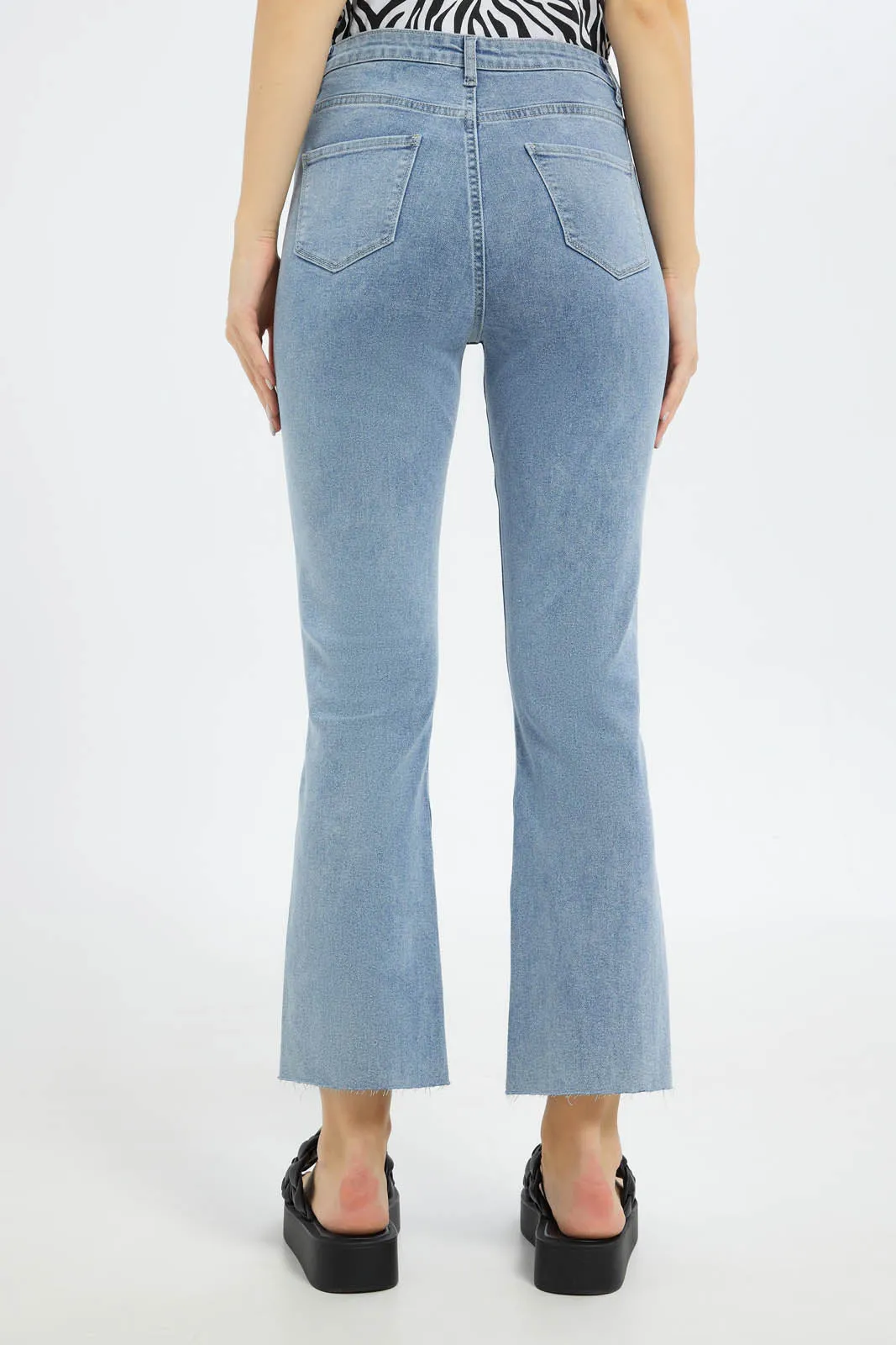 Women Blue Flared Jeans